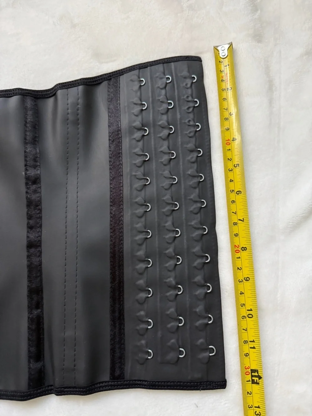 LADY SLIM by NUVOFIT Black Waist Trainer Cincher with Hook Closures SIZE XSMALL